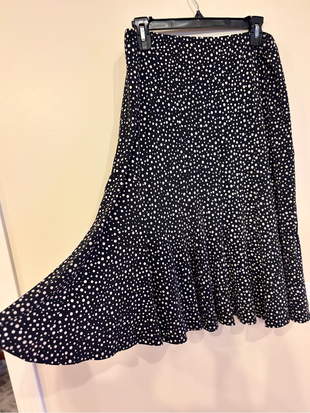 Laura Ashley | Vintage Black & White Polka Dot Midi Skirt